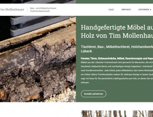 Web-Texte für Bau- und Möbeltischlerei, Holzhandwerkstatt, Lübeck