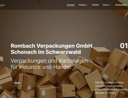 Website-Texte für Rombach-Verpackungen GmbH, Schonach im Schwarzwald